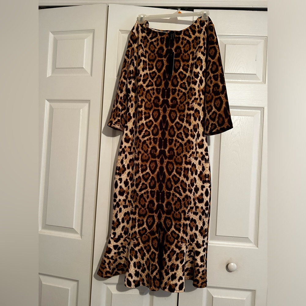 Brand new never wore it lovely leopard print dress